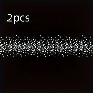 TEMU 2개/4개 50Cm*6Cm 멀티컬러 유리 보석, 도트 핫픽스 부착, 반짝이는 의류 패치, 코트, 스커트, 재킷, 쿠션, 레이스 스타일 글리터 수제 보조, 우아한 패션 스티커, 발레 드레스, 체조용