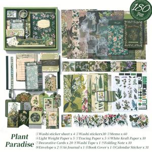 TEMU 천연 인쇄 식물 재료 스크랩북 선물 상자 세트 식물 언어 스티커 재료 인스 소금 시스템 스크랩북 노트북 세트 퀵 노트북