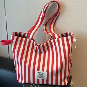 TEMU Perfect Lily 여성용 세로 토트백, 잠금장치 및 숄더 스트랩 포함 - 튼튼한 나일론 핸드백, 학교, 직장, 출퇴근용, 태블릿 수납 가능한 책가방, 데일리용 잠금 클러치 (/)