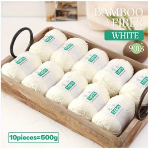 TEMU BAYEXY - 500그램/17.64온스 100% 대나무 섬유 고품질 털실 10개입, 부드럽고 매끄러움, 봄, 여름, 가을에 스웨터, 반팔, 숄, 모자, 스카프 등을 뜨개질 및 코바늘 뜨기에 적합