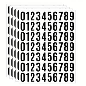 TEMU 빈티지 넘버 스티커 5장 팩 (5장 팩) - 자체 접착식 우편함 주소 번호, 사무실, 학교 및 가정용 주소 라벨 - 1인치 숫자 데칼, 실외 문 번호 표지판
