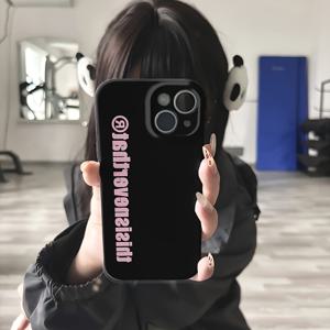 TEMU 휴대폰 케이스 - Clmj 간편한 영어 글자 패션 폰 케이스, 아이폰 16 16E 15 14 13 12 11 Mini Pro Max X XR XSMAX 8 7 Plus 호환 렌즈 보호 충격 방지 하드 PC 백 커버