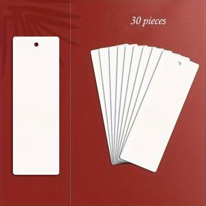 TEMU 30개 빈 수채화 책갈피 카드, 300Gsm 색연필, 유화, 아크릴, 수채화 그림, 수공예 미술 용품