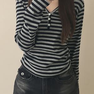 TEMU 버튼업 후드 탑, 봄/가을 캐주얼 베이스 레이어