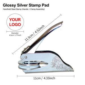 TEMU 맞춤 로고 스탬프, 사각형 및 원형 디자인, 밝은 은색 엠보싱 인감, 회사 로고, 가족 상징, 애완동물 이름 스탬프를 위한 경제적인 선택