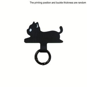 TEMU 고양이 모양 휴대폰 거치대 - 슬림하고 튼튼한 휴대폰 스트랩, 기발한 검은 고양이 디자인, 손목 또는 팔에 착용하거나 팔걸이 스트랩으로 사용하기에 완벽, 색상 랜덤