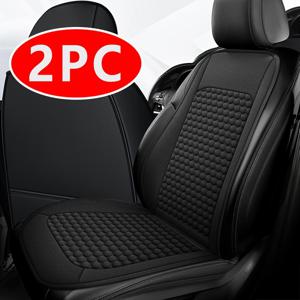 TEMU 2개 세트 사계절용 편안하고 통기성 좋은 쿨링 카시트 쿠션 - 블랙 - 앞좌석 커버, 차가운 촉감의 스펀 원단 제작, 간편한 설치, 사계절 내내 시원한 쾌적함 제공, 운전자와 동승자 모두를 위한 시트 쿠션