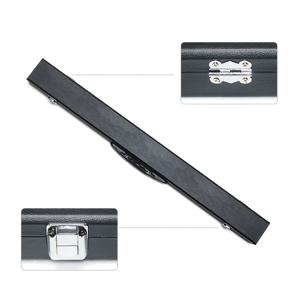 TEMU 클래식 블랙 당구 큐 케이스 (1/2 큐 튜브 포함, 대형 헤드 홀더 및 듀얼 슬롯 빌리어드 볼 보관함)