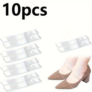 TEMU 투명 무늬 고무신끈 10개입 여성용 미끄럼방지 신발 액세서리, 디자인상 외관 영향 없음, 발목 풀림 방지, 댄스화·하이힐·편안한 구두에 적합