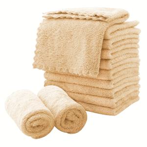 TEMU 12개입 울트라 소프트 세수 행주, 높은 흡수성 코랄 벨벳 욕실용 수건, 다용도 소형 타월, 메이크업 리ムー버 및 세안용, 설거지용, 테이블 닦이용, 주방 청소용 - 빠른 건조, 12 X 12인치