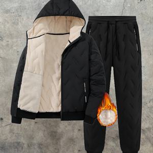 TEMU 남성용 캐주얼 스포츠 겨울 세트