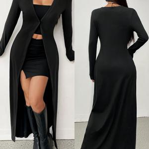 TEMU 여성 코트, 롱 가디건, 간편한 패션 스타일, 우아하고 세련된 디자인