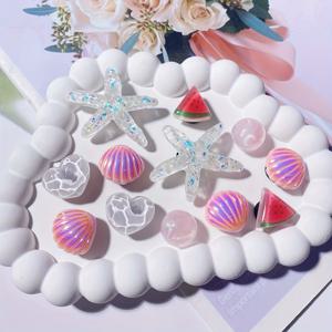 TEMU 12개입 스팽글 별모양 바다성게 껍데기 물결 패턴 하트 수박 신발 클립 장식, 여성 샌들, 슬리퍼 및 비치백용 다기능 신발 장식, 휴일 및 생일 파티 선물로 완벽