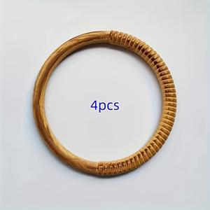 TEMU 4개 우아한 랩핑 핸들 세트 - 손으로 짠 가방 추가, 스타일리시한 지갑 및 핸드백에 적합, 패셔너블한 가방 손잡이 | 장식용 가방 손잡이 | 지갑 제작, 지갑 제작, 지갑 제작, DIY 지갑 제작