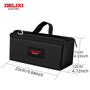 TEMU DELIXI ELECTRIC 10인치 상단 오픈형 휴대용 공구 가방 핸드백 1680D 옥스포드 천 내마모성 두꺼운 대용량 수납가방 안전 버클이 있는 이중 지퍼 전기기사용 가방 목공용 특수 수납가방