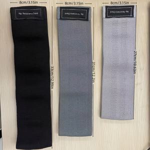 TEMU 3개 세트 운동용 저항 밴드, 여성 남성용 힙 저항 밴드, 탄력 있는 패브릭 밴드, 다리 및 허벅지 운동용 저항 밴드