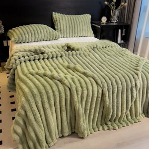 TEMU 풍성한 담요 커버, 인조 토끼털 침구 담요, 소파 담요, 대형 담요, 고급 선물, 여행용 커버, 침대 시트 대체품