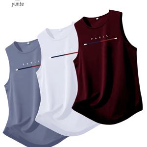 TEMU 3개 남성용 통기성 폴리에스터 탱크탑 - 