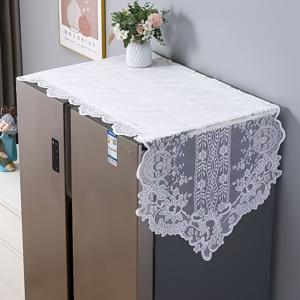 TEMU 다용도 프렌치 엘레강스 디자인의 2단 냉장고 커버, 사계절 사용 가능, 세탁기 먼지 덮개로도 활용 가능