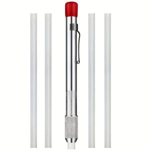 TEMU 1개 용접 마킹 스톤 펜, 5개의 라운드 화이트 비누돌 포함, 금속, 알루미늄, 주조물용 보조 마킹 도구