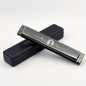 TEMU 1개 고품질 24홀 C 음계 하모니카, 성인 초보자 자가 연습 악기, 전문가용 하모니카, 할로윈 크리스마스 성인 초보자용 고품질 악기, 배우기 쉬움, 풍부한 사운드, 휴대용 디자인!