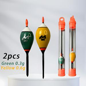 TEMU 2개 세트 낚시 부력 - 민감한 물림 감지, 나노 소재, 고투명 및 경량 디자인, 얕은 개울, 강, 연못에 적합 - 다양한 색상: 빨강, 초록, 파랑, 노랑 - 송어, 배스, 잉어 및 낚시에 이상적, 내구성 있는 제작, 민물 낚시꾼을 위한 독점 세트, 컴팩트 플로트,정밀 제작,플로트 세트,송어 낚시꾼