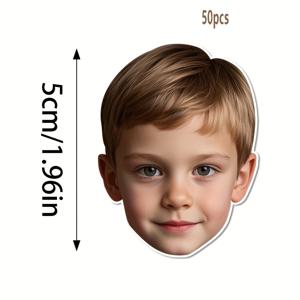 TEMU 50/100개 맞춤형 얼굴 다목적 스티커 - 친구, 애완동물, 결혼식, 생일, 기업 브랜딩용 개인화 디자인 - 고품질 일회용 장식 라벨, 컨페티 이벤트 감사 노트 및 휴일 장식, 맞춤형 스티커, 개인화 스티커, 컨페티용 심플 라벨 디자인, 전문가용, 파티 용품, 전문가용 스티커, 공예 애호가용