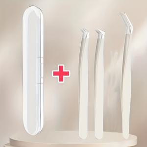 TEMU 인조 속눈썹 족집게, 속눈썹 이식 족집게, 뷰티 속눈썹 족집게, 콧등 클리퍼, 진 유 클리퍼, 속눈썹 클립, 뷰티 도구