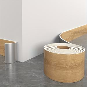 TEMU 2롤 (단일 롤 = 196.8인치 X 3.95인치) Cycleader 접착식 나무결 질감 벽지 - 잔여물 없이 쉽게 제거, 방수 PVC, TV 벽, 문, 바닥, 모서리, 천장에 적합 - 간편 설치 & DIY 탈부착 벽지