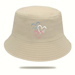 TEMU 여성용 버킷햇, 여성용 버킷햇 1개, 아웃도어 캐주얼 스타일 모자, 양산모자, 폴리에스터 이중 레이어 신축성 없는 모자, 일상 외출용