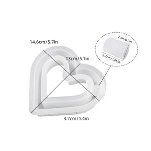TEMU DIY 점토 몰드 꽃꽂이 인서트, 에폭시 수지 몰드, 하트 모양 꽃꽂이 인서트 장식품, 석고 시멘트 몰드, 속이 빈 하트 시험관 잭 장식품, 석고 몰드, DIY 아로마테라피 석고 콘크리트 꽃꽂이 실리콘 몰드, 점토 몰드, 가정 장식품용