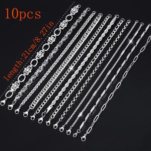 TEMU 10개 304 304 스테인리스 스틸 남성 팔찌 - 여성 팔찌 - 남녀공용 스타일 주얼리, 간편하고 패셔너블한 남성 팔찌 세트, 할로윈, 크리스마스 및 생일 선물로 완벽한 선택