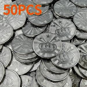 TEMU 50개 금속 게임 코인 - 레트로 게임, 상품 교환, 수집용 통화 - 핀볼 머신, 슬롯머신, 자판기용 컬렉터 아이템 - 게이머 & 애호가를 위한 철제 노벨티 통화