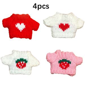 TEMU 4개 세트 미니 귀여운 휴일 햄스터 니트웨어 - 부드러운 소재, 크리스마스, 할로윈, 부활절, 발렌타인데이, 새해 장식에 완벽