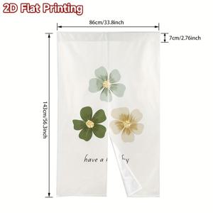 TEMU 2D 플랫 - 2D 플랫 - 2D 플랫 프린트 노렌 현관 커튼 1개, 꽃무늬 디자인의 축제 테마가 특징입니다. 이 일본식 도어 커튼은 전기가 필요 없으며, 막대가 필요 없이 간편하게 걸 수 있습니다. 장식 또는 선물로 사용할 수 있습니다.