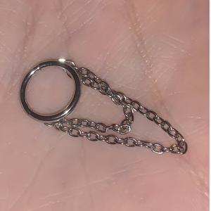 TEMU 1개 여성용 316L 스테인리스 스틸 관절 귀걸이 8mm 헬릭스 피어싱 주얼리 더블 체인 디자인 저자극성 힌지 스냅 클로저 귀걸이