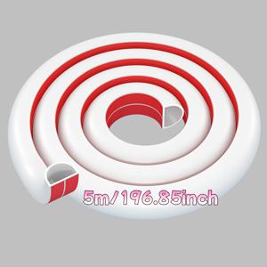 TEMU 1롤, 5미터/196.85인치 길이 유연한 자체 접착식 케이블 보호 슬리브, 투명하지 않은 전선 보호대, 벽 및 바닥 가정 장식용 투명하지 않은 케이블 관리 채널에 적합. 전선 은닉 솔루션