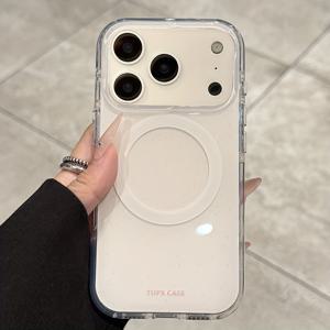 TEMU 아이폰 17 프로 맥스 17 프로 17 16 프로 맥스 16 프로 16 15 Pro 맥스 15 Pro 맥스 15 Pro 15 Pro 맥스 14 프로 맥스 13 12 Pro 맥스 11용 스타일리시 귀여운 물감 스플래시 자석 무선 충전 마카롱 폰 케이스 - 럭셔리 러블리 광택 젤리 컬러 방탄 백커버