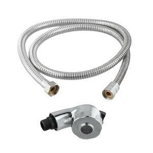 TEMU G 커넥터 샴푸 볼 호스 스프레이 키트, 샴푸 볼 수도꼭지에 부착하는 컴팩트 스프레이 헤드가 있는 43인치 샴푸 호스, 살롱 싱크대 및 샴푸 볼용 배기 방지 장치 키트, 샤워용 전용