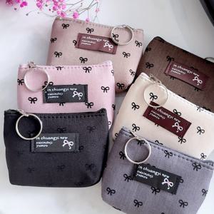 TEMU 6개 세트 빈티지 리본 파우치 - 여성용 멀티퍼포즈 소형 지갑 & 동전 지갑 정리함, 레트로 리본 장식 손세탁 가능한 일상용 가방, 선물용 (6개)