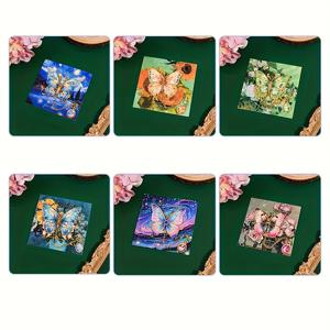 TEMU 금색 속이 빈 디자인과 유화 테마의 금속 나비 책갈피 6개 세트, 펜던트 체인 포함 - 책 애호가, 작가를 위한 우아한 독서 액세서리 이상적인 선물, 문학 선물, 장식 예술