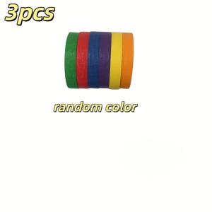 TEMU 3개/6개 멀티컬러 밝은 색상 마스킹 테이프, 미술 및 공예에 적합 - 쉽게 찢어지는 종이 테이프, 6가지 색상 (빨강, 주황, 노랑, 초록, 보라) - 지문 방지