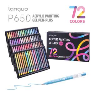 TEMU LANGU0 54/72색 젤 펜 컬렉션, 1.0mm 두께 글리터 젤 펜 (스케치, 메모, 낙서 & 강조용) - 크리에이터 & 작가에게 적합