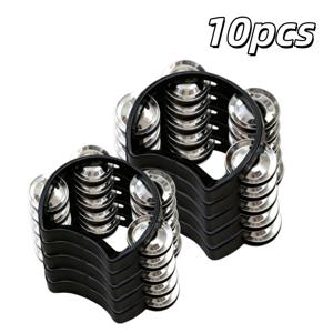 TEMU 성인용 핸드 드럼 악기 10개 세트, 검정색 10개 포함, 크리스마스, 할로윈, 추수감사절, 어머니의 날에 특히 적합. 작고 정교하며 잡기 쉬움, 세척이 간편함, 기분 좋은 소리, 소음 방지 벨이 달린 휴대용 핸드 드럼. 신학기 학용품, 교회 결혼식, 크리스마스 파티에 적합