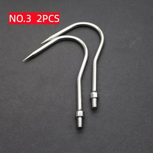 TEMU 2개 낚시 도구, 낚시 바늘, 4가지 사이즈: 1#, 2#, 3#, 4#, 야외 낚시 도우미