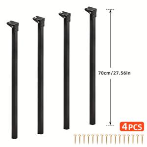 TEMU 메탈 접이식 테이블 다리, 27.56인치(70cm) 높이, 테이블, 작업대 및 가구 지지용 튼튼한 접이식 책상 다리