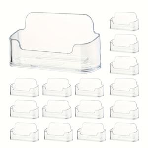 TEMU 16개 플라스틱 명함 홀더, 데스크탑 투명 카드 박스, 오피스 아크릴 카드 디스플레이 스탠드, 전시회, 가정, 사무실용
