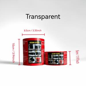 TEMU 2롤 400% 브랜드 신제품 업그레이드, 강력한 누수 방지 테이프 – 최고급, 슈퍼, 실내, 실외, 가정, RV, 지붕, 파이프라인 및 수영장에 적합 – 블랙/화이트/투명 옵션, 밀봉 및 누수 수리용 슈퍼 테이프