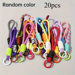 TEMU 20개 직조 키체인 | 튼튼한 패션 휴대폰 끈 및 액세서리, 열쇠, 커피 컵 등에 다용도 - 창의적인 선물 옵션