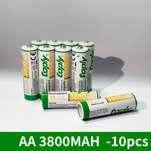 TEMU 6/10/24팩 (대량 구매 할인) toply AA 충전지 3800mAh 고용량 NiMH, 사전 충전 1.2V 저자가 방전, 카메라, 리모컨, 스마트 기기, 태블릿, 스마트폰, 게임 콘솔 호환